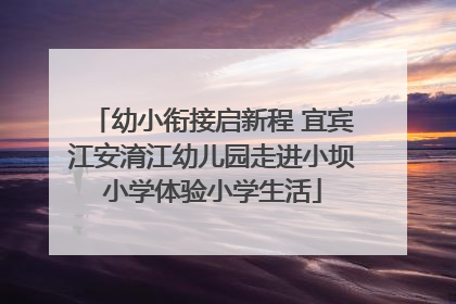 幼小衔接启新程 宜宾江安淯江幼儿园走进小坝小学体验小学生活