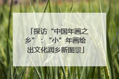 探访“中国年画之乡”：“小”年画绘出文化润乡新图景