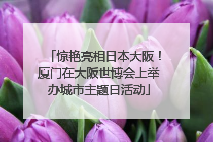 惊艳亮相日本大阪！厦门在大阪世博会上举办城市主题日活动