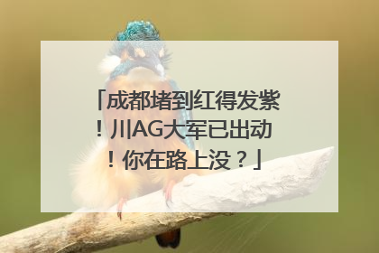 成都堵到红得发紫！川AG大军已出动！你在路上没？