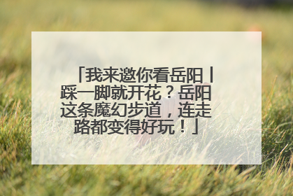 我来邀你看岳阳丨踩一脚就开花？岳阳这条魔幻步道，连走路都变得好玩！