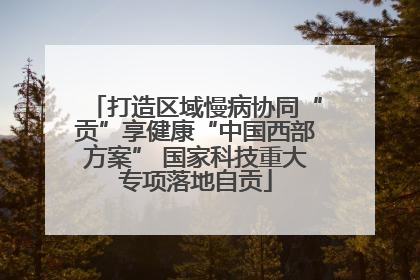 打造区域慢病协同“贡”享健康“中国西部方案” 国家科技重大专项落地自贡