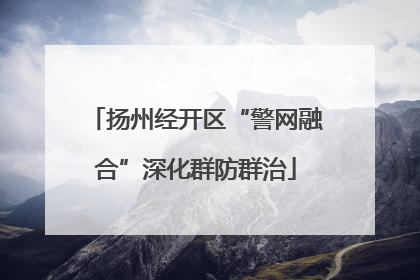 扬州经开区“警网融合”深化群防群治