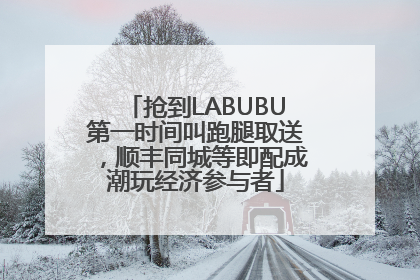 抢到LABUBU第一时间叫跑腿取送，顺丰同城等即配成潮玩经济参与者