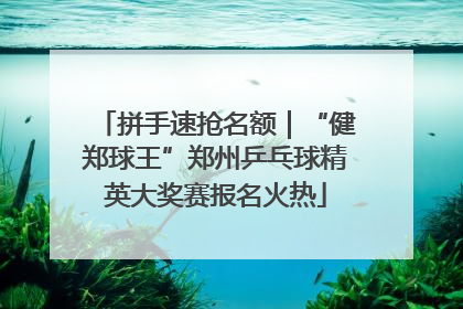拼手速抢名额｜“健郑球王”郑州乒乓球精英大奖赛报名火热