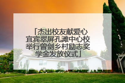 杰出校友献爱心 宜宾翠屏孔滩中心校举行曾剑乡村励志奖学金发放仪式