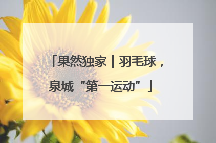 果然独家｜羽毛球，泉城“第一运动”