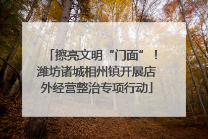 擦亮文明“门面”！潍坊诸城相州镇开展店外经营整治专项行动