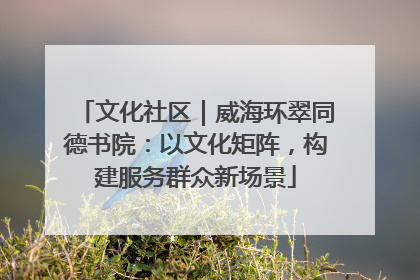 文化社区｜威海环翠同德书院：以文化矩阵，构建服务群众新场景