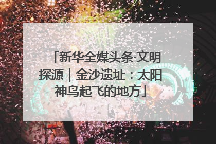 新华全媒头条·文明探源｜金沙遗址：太阳神鸟起飞的地方