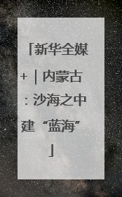 新华全媒+｜内蒙古：沙海之中建“蓝海”