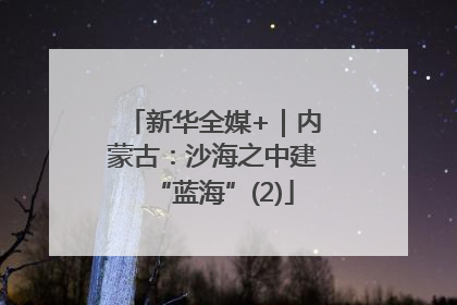 新华全媒+｜内蒙古：沙海之中建“蓝海”(2)