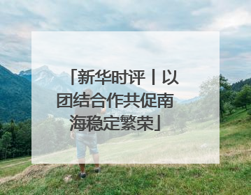 新华时评丨以团结合作共促南海稳定繁荣