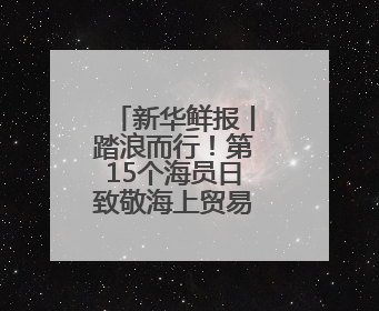 新华鲜报丨踏浪而行！第15个海员日致敬海上贸易“守护人”
