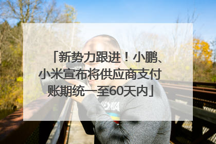 新势力跟进！小鹏、小米宣布将供应商支付账期统一至60天内