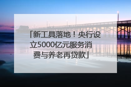 新工具落地！央行设立5000亿元服务消费与养老再贷款