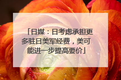 日媒：日考虑承担更多驻日美军经费，美可能进一步提高要价