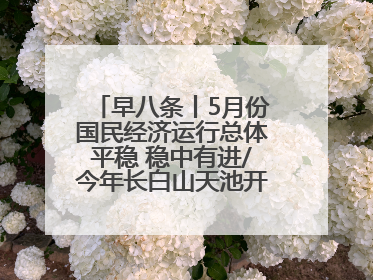 早八条丨5月份国民经济运行总体平稳 稳中有进/今年长白山天池开冰首现“文武双全”奇观