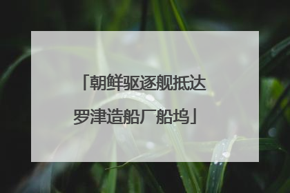 朝鲜驱逐舰抵达罗津造船厂船坞