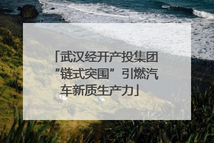 武汉经开产投集团“链式突围”引燃汽车新质生产力