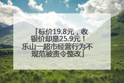 标价19.8元，收银价却是25.9元！乐山一超市经营行为不规范被责令整改