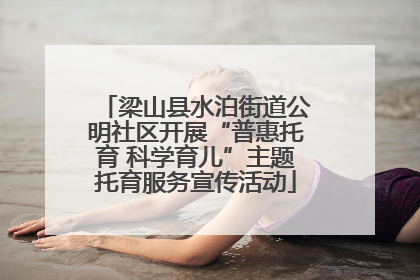梁山县水泊街道公明社区开展“普惠托育 科学育儿”主题托育服务宣传活动