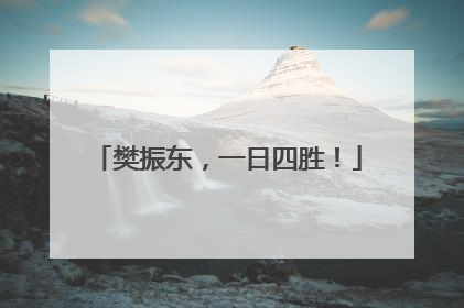 樊振东，一日四胜！