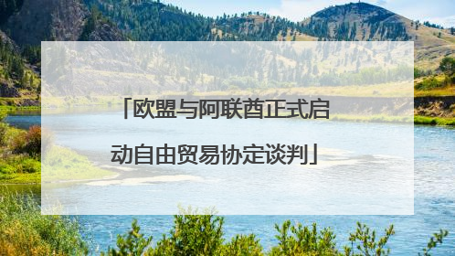 欧盟与阿联酋正式启动自由贸易协定谈判