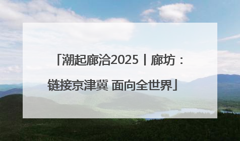 潮起廊洽2025丨廊坊：链接京津冀 面向全世界