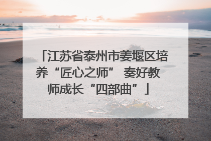 江苏省泰州市姜堰区培养“匠心之师” 奏好教师成长“四部曲”