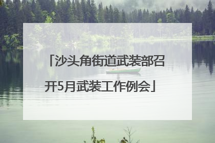 沙头角街道武装部召开5月武装工作例会