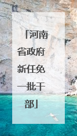 河南省政府新任免一批干部
