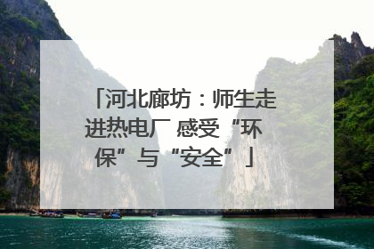 河北廊坊：师生走进热电厂 感受“环保”与“安全”