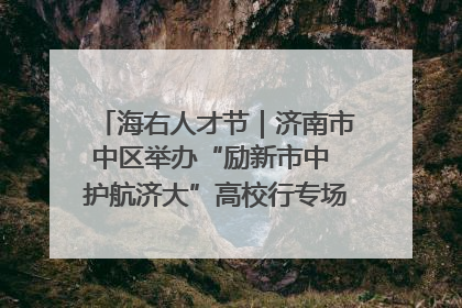 海右人才节｜济南市中区举办“励新市中 护航济大”高校行专场活动暨“青年人才 乐享市中”品牌推介会
