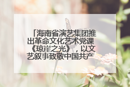 海南省演艺集团推出革命文化艺术党课《琼崖之光》，以文艺叙事致敬中国共产党成立104周年