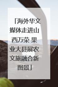 海外华文媒体走进山西万荣 果业大县展农文旅融合新图景