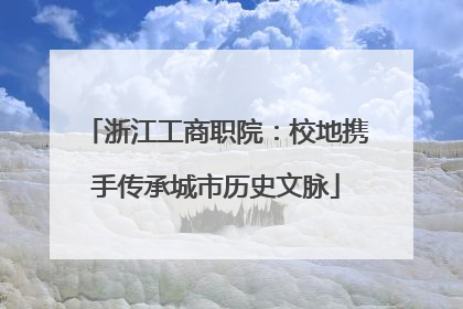 浙江工商职院：校地携手传承城市历史文脉