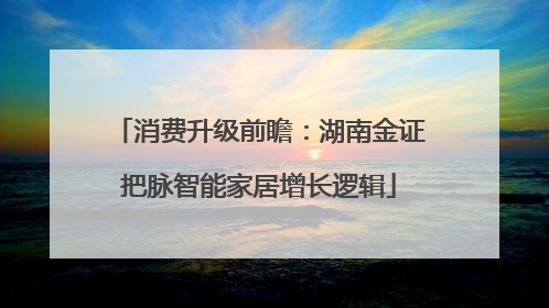 消费升级前瞻：湖南金证把脉智能家居增长逻辑