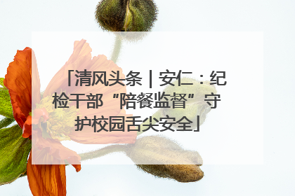 清风头条｜安仁：纪检干部“陪餐监督”守护校园舌尖安全