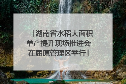 湖南省水稻大面积单产提升现场推进会在屈原管理区举行