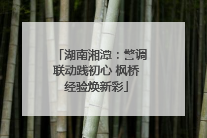 湖南湘潭：警调联动践初心 枫桥经验焕新彩