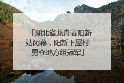 湖北省龙舟赛阳新站闭幕，阳新下屋村勇夺地方组冠军