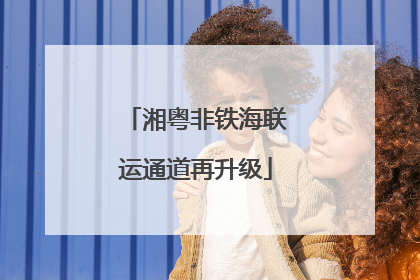 湘粤非铁海联运通道再升级