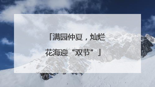 满园仲夏，灿烂花海迎“双节”