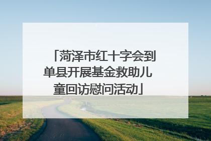 菏泽市红十字会到单县开展基金救助儿童回访慰问活动
