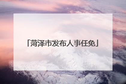 菏泽市发布人事任免