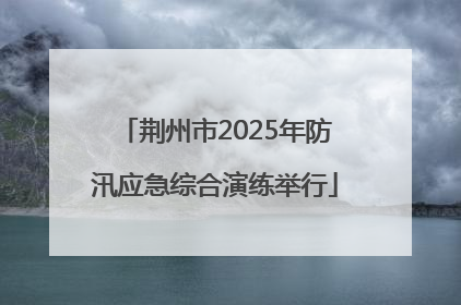 荆州市2025年防汛应急综合演练举行