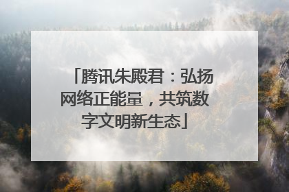 腾讯朱殿君：弘扬网络正能量，共筑数字文明新生态