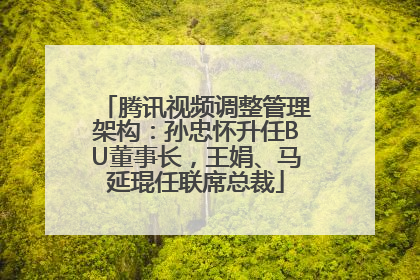 腾讯视频调整管理架构：孙忠怀升任BU董事长，王娟、马延琨任联席总裁