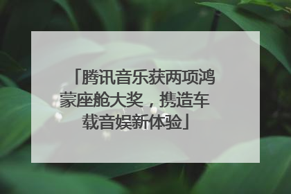 腾讯音乐获两项鸿蒙座舱大奖，携造车载音娱新体验